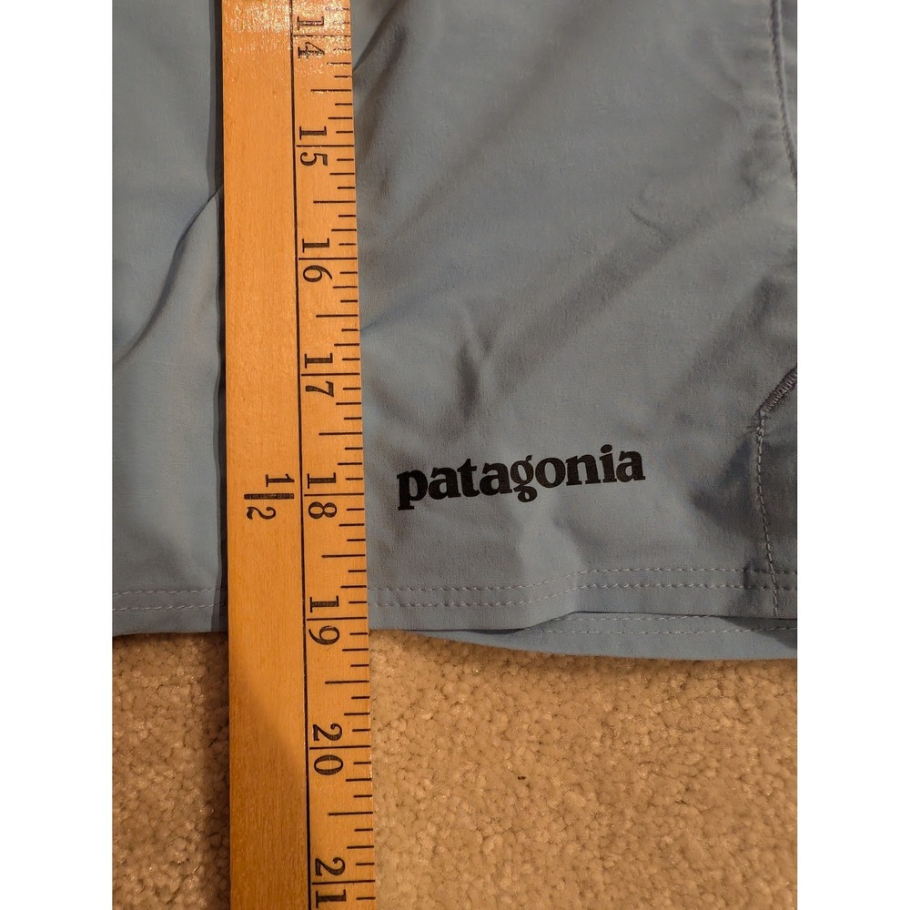 Patagonia Mens 36 Board Shorts Blue Camo Waist Stretch Swim Trunks 86611 - Picture 5 of 7
